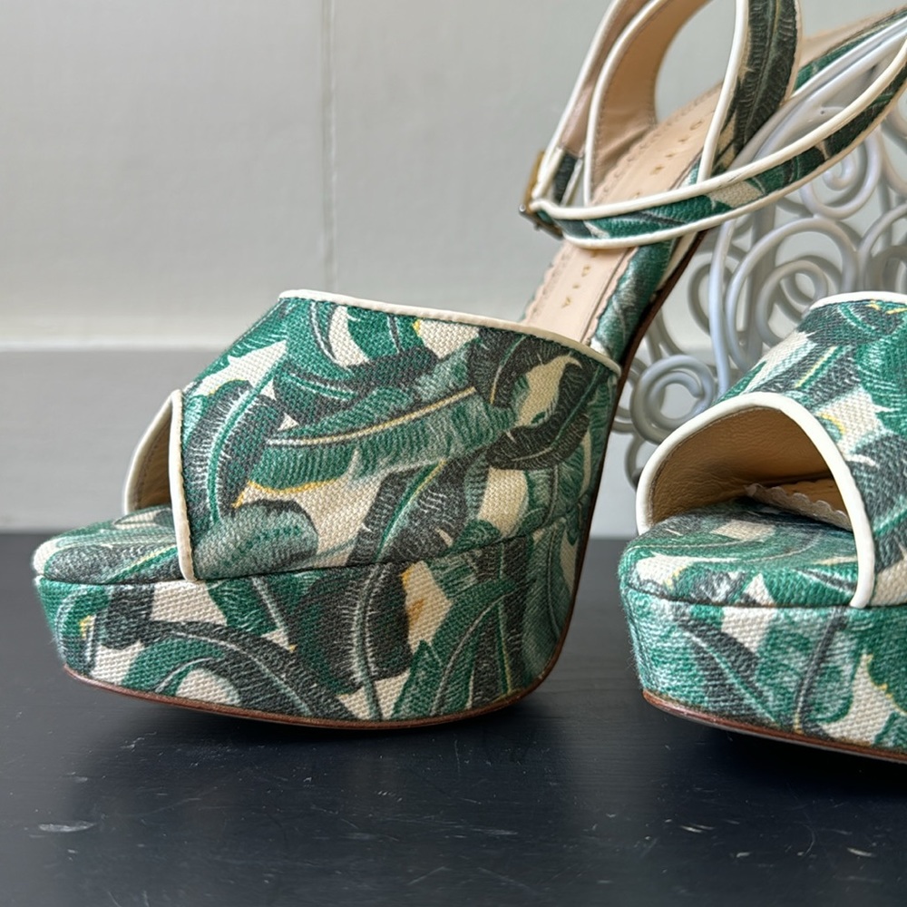 Charlotte Olympia Garden Party with White Wire Heels - Picture 2 of 9